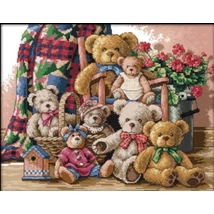 Keresztszemes  előrajzolt kézimunka cérnával 58 x 47 cm