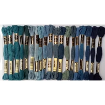 Venus osztott hímző türkizkék szín árnyalatai