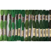 Venus osztott hímző zöld szín árnyalatai