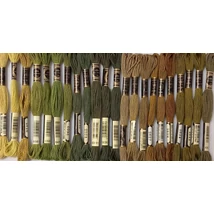 Venus osztott hímző sárgászöld szín árnyalatai