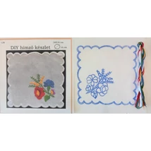 DIY hímző készlet, kézimunkával és cérnával 16 x 16 cm