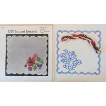 DIY hímző készlet, kézimunkával és cérnával 16 x 16 cm