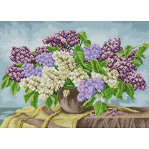 Keresztszemes előrajzolt kép cérnával 45 x 36 cm