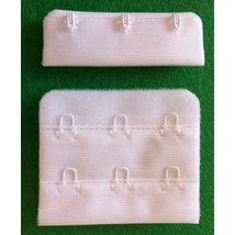 Melltartó hosszabbító 3 kapcsos, 5 cm fehér