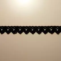 Fekete pamut csipke 1,6 cm