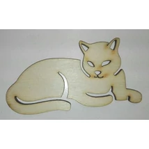 Fa fekvő cica 8 cm