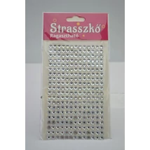Öntapadós strasszkő ezüst 6mm