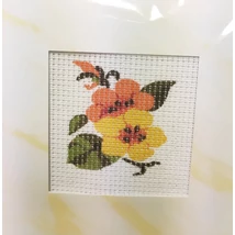 Gobelin cérnával és papírkerettel 6,5x6,5 cm