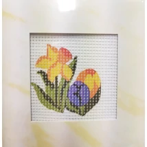 Gobelin cérnával és papírkerettel 6,5x6,5 cm