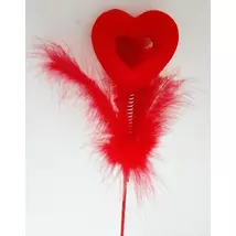 Flokkolt tollas beszúrós szív lyukas 5x15 cm