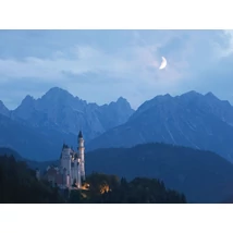 Neuschwanstein kastély - Gyémántszemes kirakó díszdobozban- 30x40cm - Kerek köves