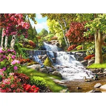 Festés számok szerint festőkészlet fa kerettel  50x65 cm