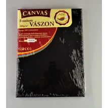 Feszített festővászon, fekete színben 18x24 cm