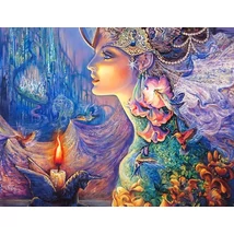 Női arc - Gyémántszemes kirakó - 66x56cm - Kerek köves