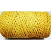 Szétfésülhető makramé rope fonal 3 mm napsárga