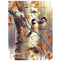 Gyémántszemes kép szett 30 x 40 cm madarak
