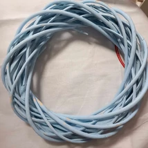 Vesszőkoszorú  25 cm kék