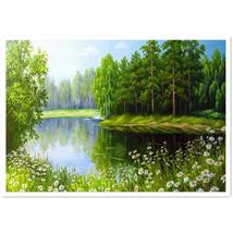 Kanyargó folyó - Gyémántszemes kirakó - 30x40cm - Kerek köves
