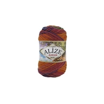 Burcum Batik 4827 zöld - mustár - kék - barna