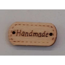 Fa felvarrható címke "Hand made" kézzel készült