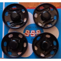 Fém varrható fekete patent 15 mm, 4 db