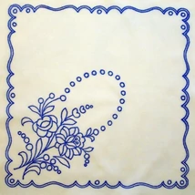 Előnyomott kézimunka 30X30-16 kalocsai