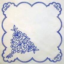 Előnyomott kézimunka 30X30-8 kalocsai