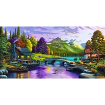 Gyönyörű óriás tájkép gyémántszemes kirakó 105 x 55 cm