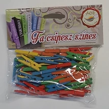 Színes facsipeszek 3X0,4 cm, 50 db