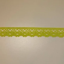 Zöldessárga pamut csipke 3 cm