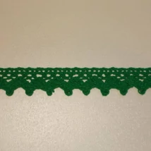 Zöld pamut csipke 2 cm