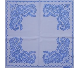 53x53 cm fehér hímzés