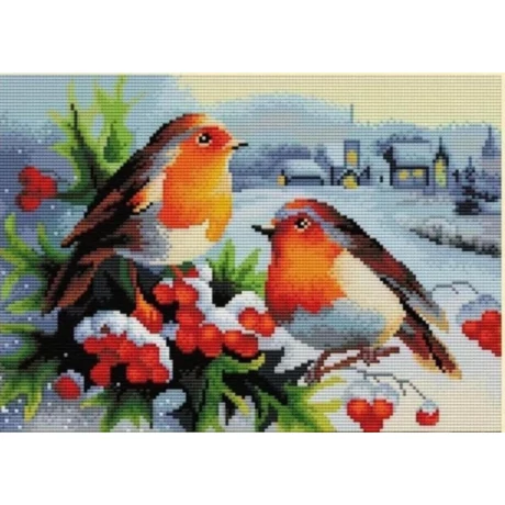 Keresztszemes  előrajzolt kézimunka cérnával 40 x 30 cm 