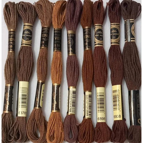 Venus osztott hímző barna árnyalatai bézstől sötétbarnáig