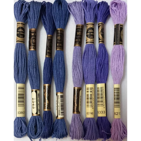 Venus osztott hímző lila szín árnyalatai