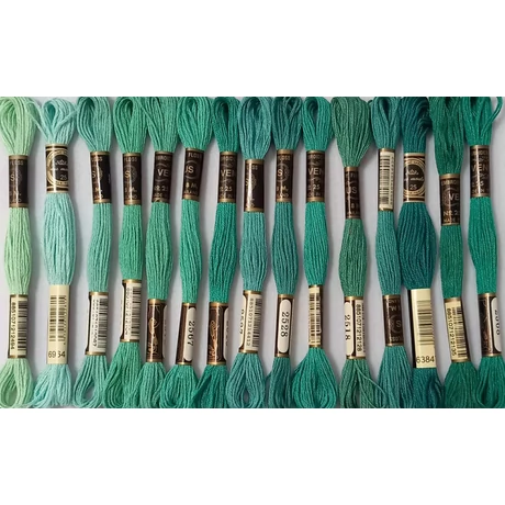 Venus osztott hímző türkizzöld szín árnyalatai