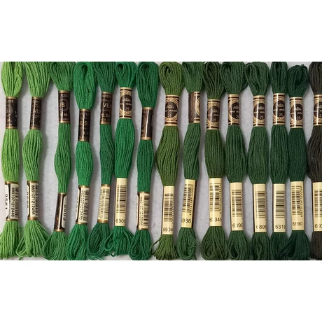 Venus osztott hímző zöld szín árnyalatai