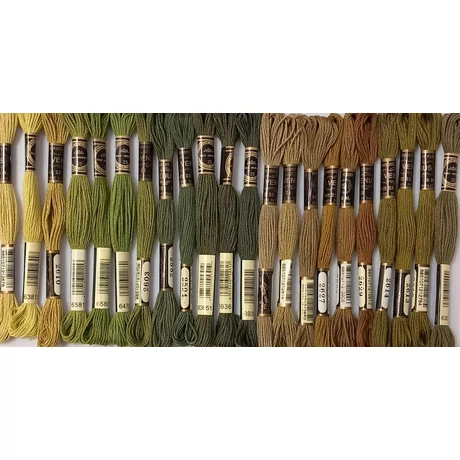 Venus osztott hímző sárgászöld szín árnyalatai