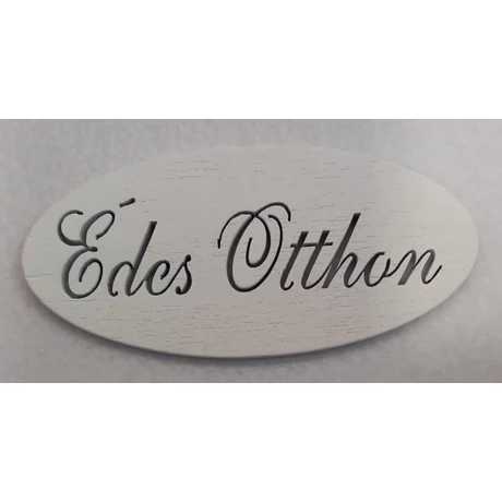 Édes Otthon feliratú fehér fatábla 4,2 x 9 cm