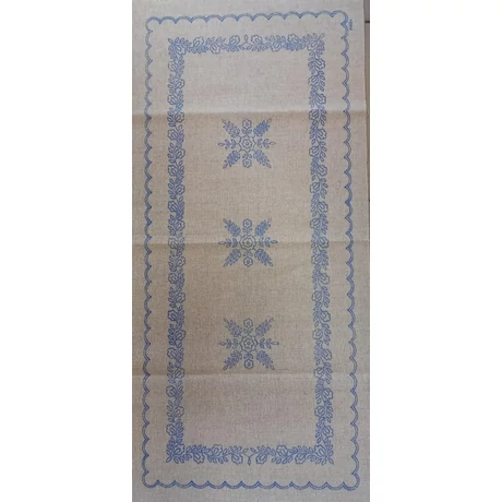 Előnyomott hímezhető kézimunka lenvászon anyagon 40 x 80 cm keresztszemes minta
