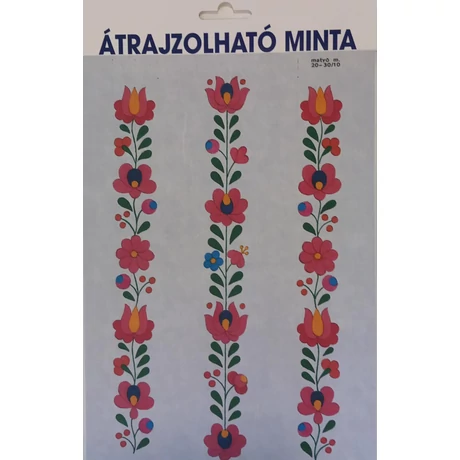 Átrajzolható matyó minta 20 x 30 cm