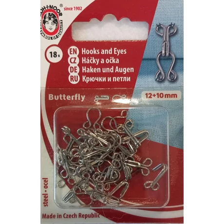 Horgos kapocs ezüst, 12 x 10 mm, 18 pár