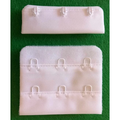 Melltartó hosszabbító 3 kapcsos, 5 cm fehér