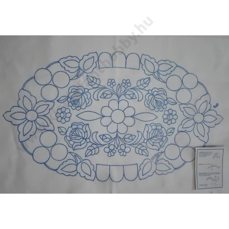  Előnyomott hímezhető és riselhető kézimunka -  50x28 cm