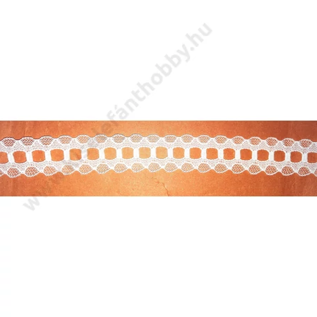 Fehér fűzhető csipke 1,7cm