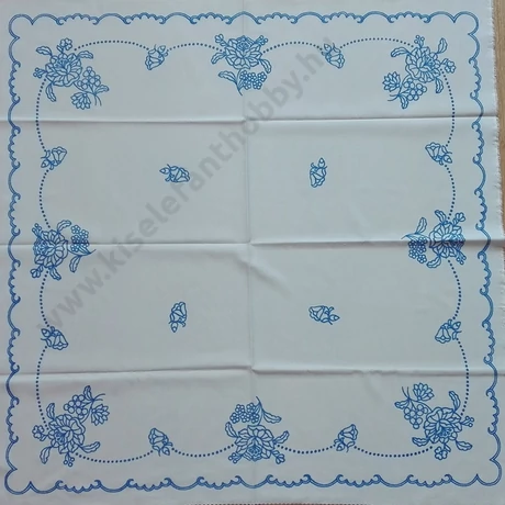 Előnyomott hímezhető kézimunka terítő - kalocsai minta 90X90 cm - 37