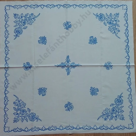 Előnyomott hímezhető kézimunka terítő - kalocsai minta 90X90 cm - 35