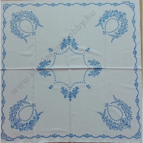 Előnyomott hímezhető kézimunka terítő - kalocsai minta 90X90 cm - 36