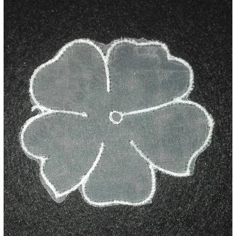 Fehér organza virág 5,2 cm