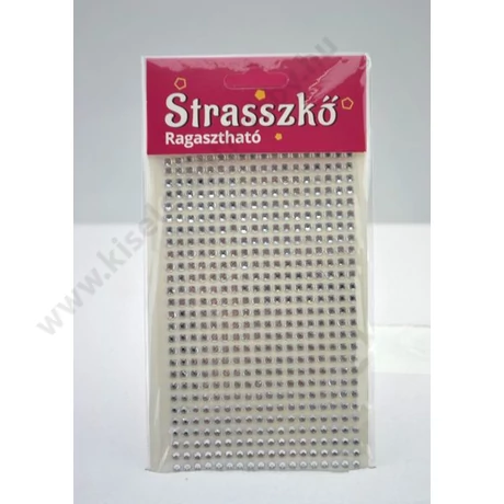 Öntapadós strasszkő ezüst 4mm